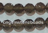 CAG5249 15.5 inches 12mm faceted round Brazilian grey agate beads