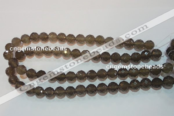 CAG5249 15.5 inches 12mm faceted round Brazilian grey agate beads