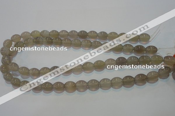 CAG5256 15.5 inches 10*12mm rice Brazilian grey agate beads