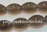 CAG5257 15.5 inches 12*18mm rice Brazilian grey agate beads