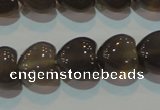 CAG5265 15.5 inches 12*12mm heart Brazilian grey agate beads