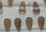 CAG5270 Top-drilled 6*11mm teardrop Brazilian grey agate beads