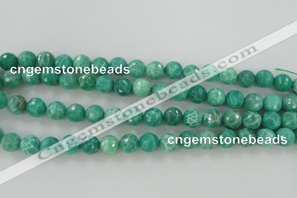 CAG5310 15.5 inches 6mm faceted round peafowl agate gemstone beads