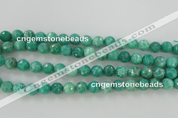 CAG5311 15.5 inches 8mm faceted round peafowl agate gemstone beads