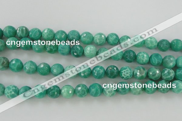 CAG5312 15.5 inches 10mm faceted round peafowl agate gemstone beads