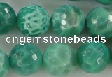 CAG5313 15.5 inches 12mm faceted round peafowl agate gemstone beads