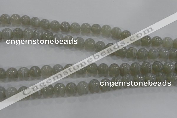 CAG5322 15.5 inches 8mm round grey line agate beads wholesale