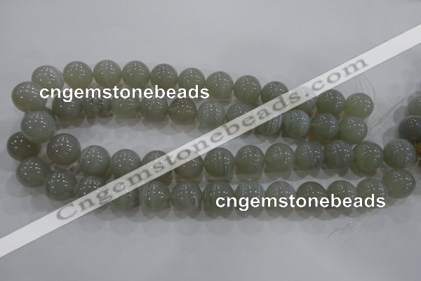 CAG5325 15.5 inches 16mm round grey line agate beads wholesale