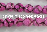 CAG5348 15.5 inches 10mm faceted round tibetan agate beads wholesale