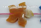 CAG5388 15.5 inches 36mm carved flower dragon veins agate beads