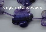 CAG5392 15.5 inches 24mm carved flower dragon veins agate beads