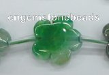 CAG5395 15.5 inches 24mm carved flower dragon veins agate beads