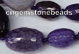 CAG5405 10*14mm – 20*30mm faceted drum dragon veins agate beads