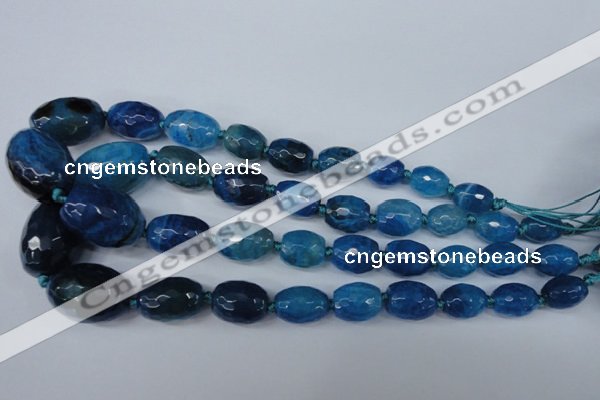 CAG5407 10*14mm – 20*30mm faceted drum dragon veins agate beads