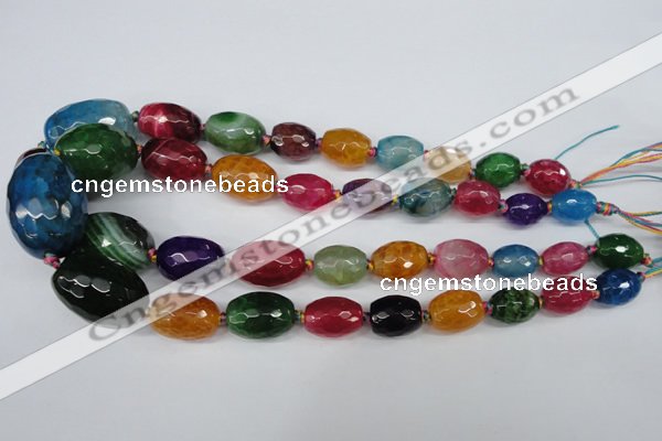 CAG5409 10*14mm – 20*30mm faceted drum dragon veins agate beads