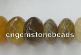 CAG5411 8*12mm – 13*22mm faceted rondelle dragon veins agate beads