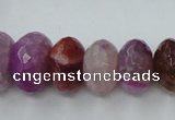 CAG5413 8*12mm – 13*22mm faceted rondelle dragon veins agate beads