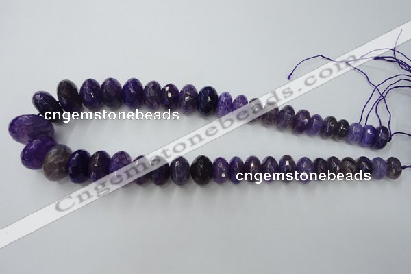 CAG5414 8*12mm – 13*22mm faceted rondelle dragon veins agate beads