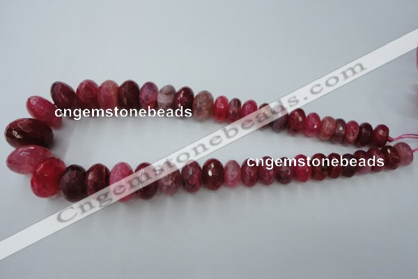 CAG5415 8*12mm – 13*22mm faceted rondelle dragon veins agate beads