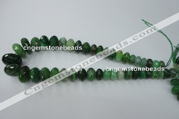 CAG5417 8*12mm – 13*22mm faceted rondelle dragon veins agate beads