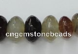 CAG5418 8*12mm – 13*22mm faceted rondelle dragon veins agate beads