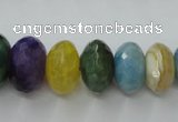 CAG5420 8*12mm – 13*22mm faceted rondelle dragon veins agate beads