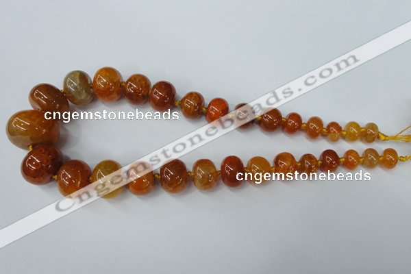 CAG5422 8*12mm – 20*30mm rondelle dragon veins agate beads