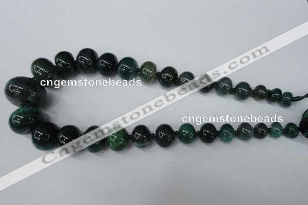CAG5427 8*12mm – 20*30mm rondelle dragon veins agate beads