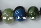 CAG5428 8*12mm – 20*30mm rondelle dragon veins agate beads