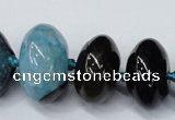 CAG5435 7*11mm – 15*22mm rondelle agate druzy geode agate beads