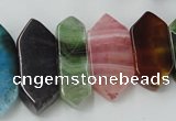 CAG5450 15.5 inches 10*20mm - 12*48mm freeform agate gemstone beads