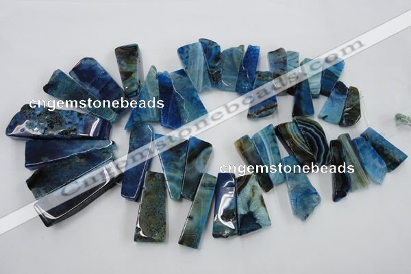 CAG5455 15.5 inches 12*20mm - 16*58mm freeform agate gemstone beads