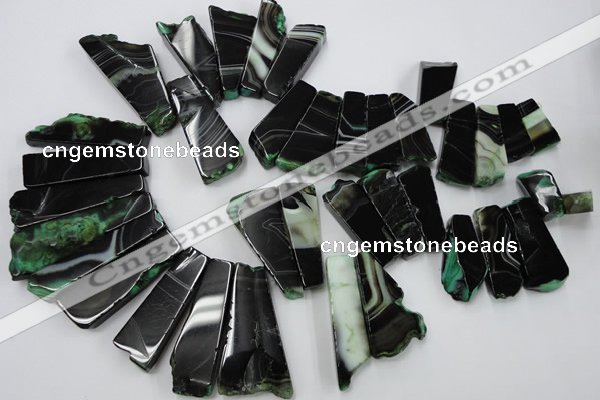 CAG5462 15.5 inches 16*26mm - 20*66mm freeform agate gemstone beads