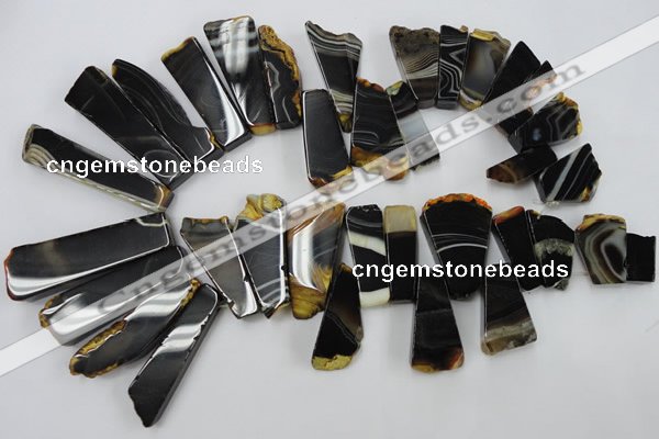 CAG5463 15.5 inches 16*26mm - 20*66mm freeform agate gemstone beads