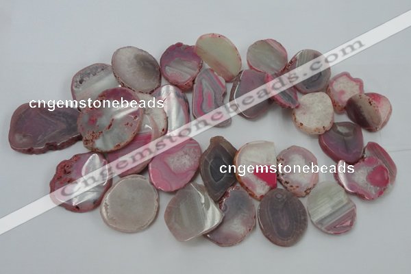 CAG5470 15.5 inches 22*25mm - 35*40mm freeform agate gemstone beads