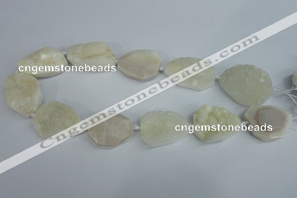 CAG5480 15.5 inches 22*30mm - 30*40mm freeform agate gemstone beads