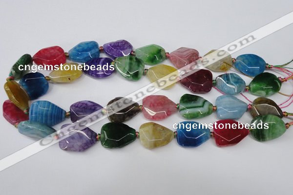 CAG5493 15.5 inches 18*22mm freeform agate gemstone beads