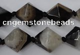 CAG5495 15.5 inches 18*18mm faceted bicone agate gemstone beads