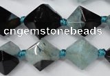 CAG5498 15.5 inches 18*18mm faceted bicone agate gemstone beads