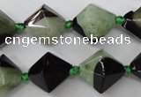 CAG5499 15.5 inches 18*18mm faceted bicone agate gemstone beads