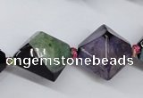 CAG5501 15.5 inches 20*20mm faceted bicone agate gemstone beads