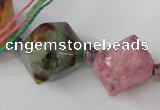 CAG5503 15.5 inches 13*13mm – 22*22mm faceted bicone agate beads