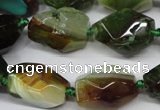 CAG5505 15.5 inches 15*20mm – 20*25mm faceted nuggets agate beads