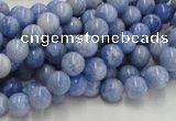 CAG551 16 inches 6mm round blue agate gemstone beads wholesale