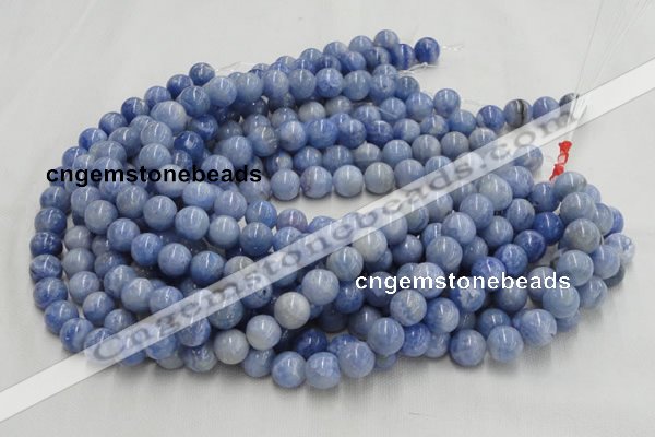 CAG551 16 inches 6mm round blue agate gemstone beads wholesale