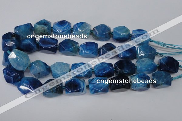 CAG5511 15.5 inches 16*17*22mm faceted nuggets agate beads