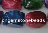 CAG5513 15.5 inches 16*17*22mm faceted nuggets agate beads