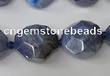 CAG5516 15.5 inches 18*22mm faceted nuggets agate gemstone beads