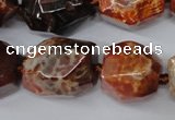 CAG5517 15.5 inches 18*22mm faceted nuggets agate gemstone beads