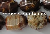 CAG5518 15.5 inches 20*22mm faceted nuggets agate gemstone beads